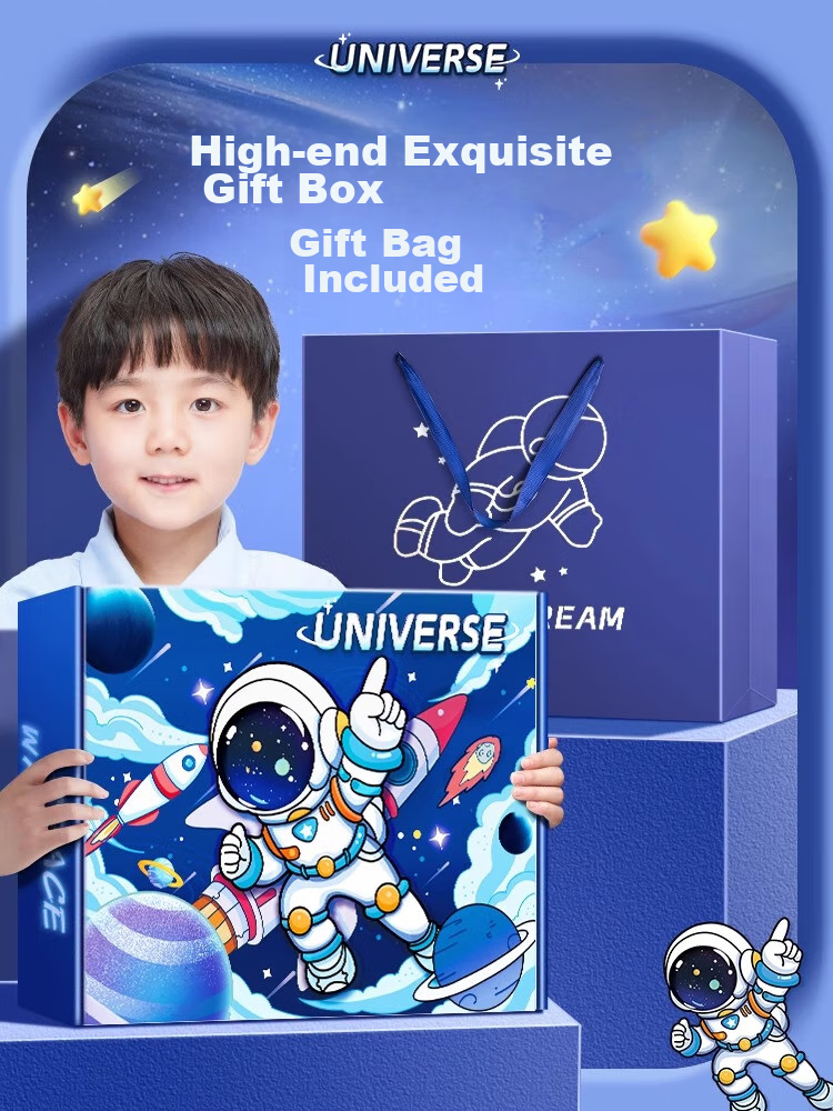 Shuxing Stationery Gift Set, Astronaut Back-To Package, Birthday Gift for Primary School Students Aged 7-14, Complete Children's Stationery Set, Supplies for First to Third Grade Learning 4