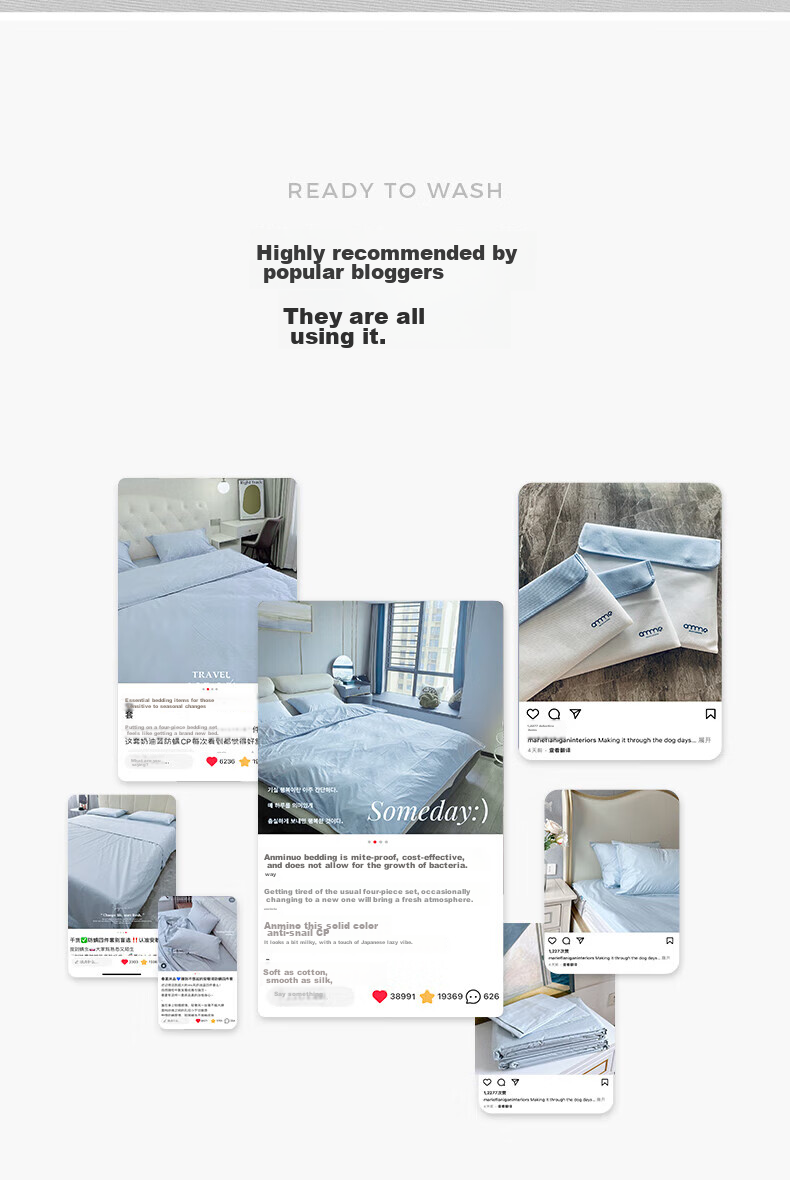 Anmino Anti-Mite Duvet Cover, Pure Cotton, 80 Thread Count, for Student Dormitory, Children's Bedding Cover 15