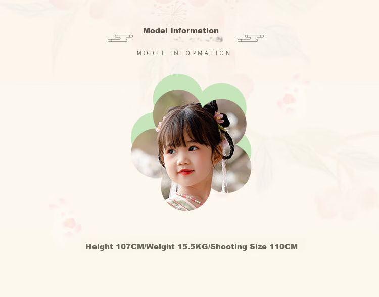 Menghu Huaiweiyang Hanfu Girls' Dress New Style Chinese-Style Children's Ancient Costume Princess Dress Fairy-Like One-Piece Dress Pink 110 11