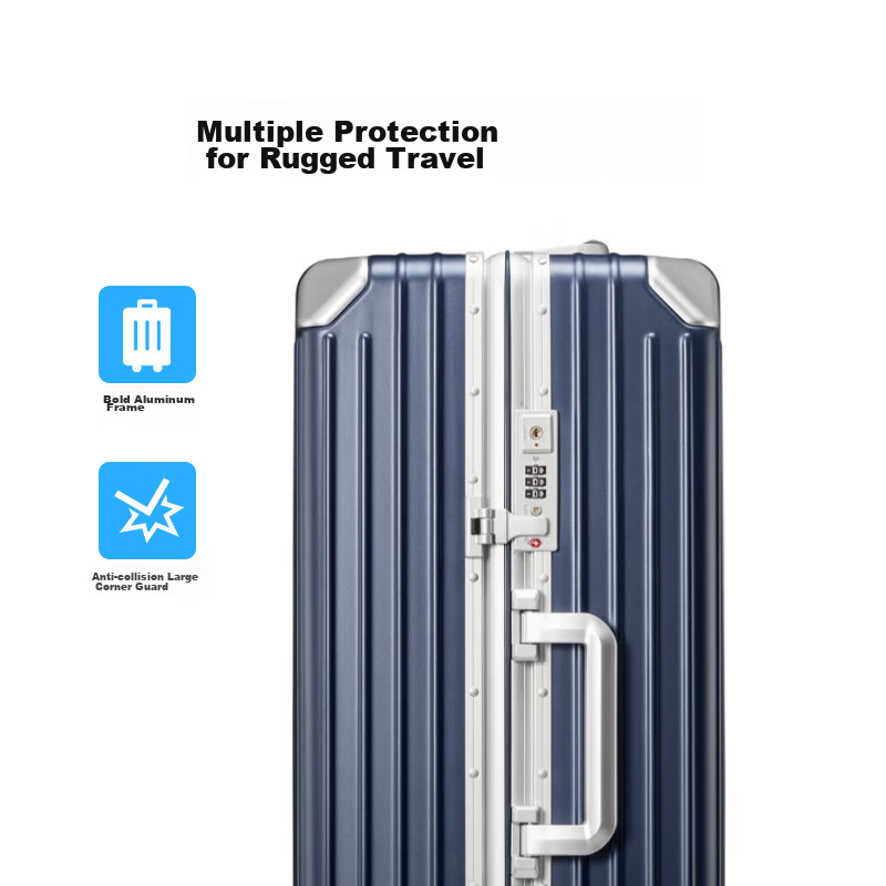 AMERICAN TOURISTER Luggage, 24-Inch Large Capacity Suitcase, PC Material Travel Case, Frame Case with Password Lock, NH7, Black