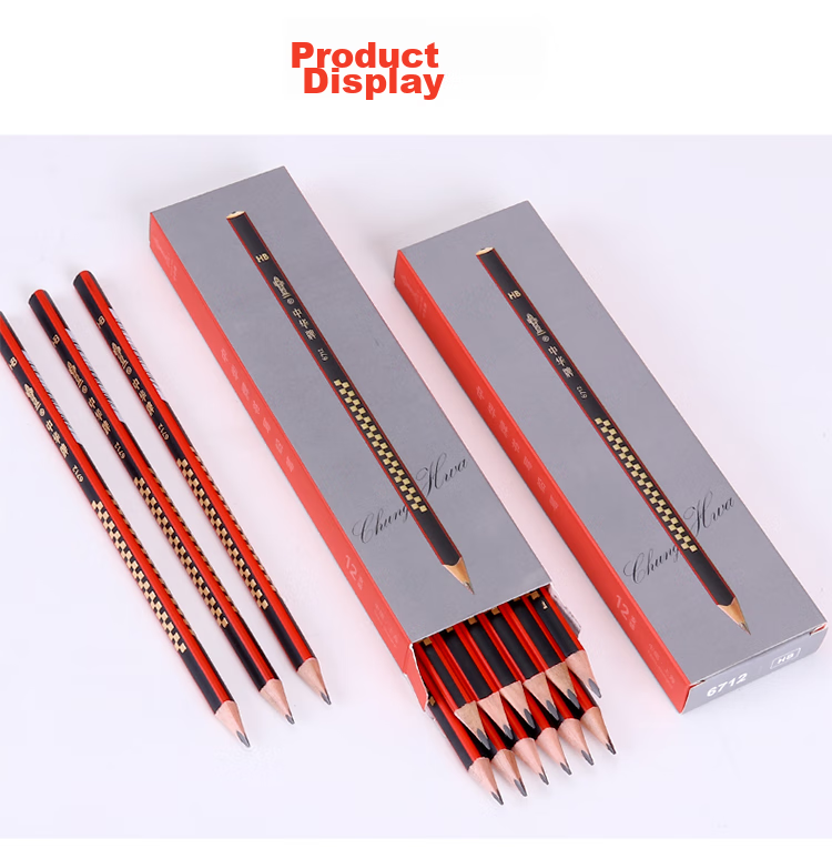[Back to School Essential] Zhonghua Triangle-Shaped Pencil, Children's Natural Wood Pencil, Student Handwriting Practice HB Pencil, Pack of 12, 6752 9