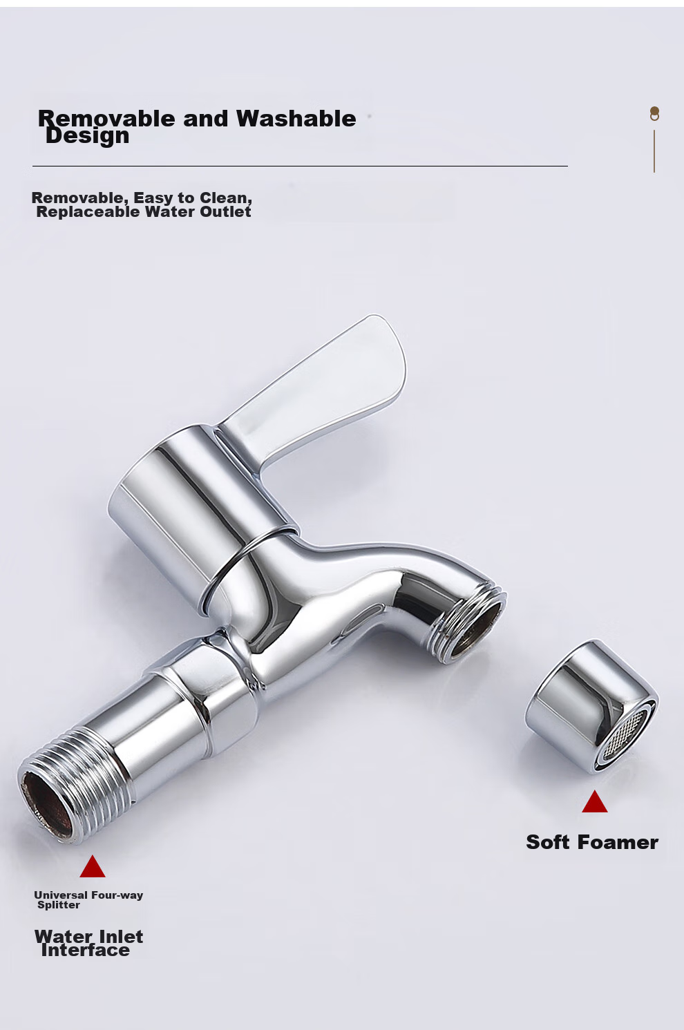 CVBAB All-Copper Extended Mop Sink Faucet, Thickened Quick-Open Spout Mop Sink Faucet, Mop Sink Faucet CV3511 8
