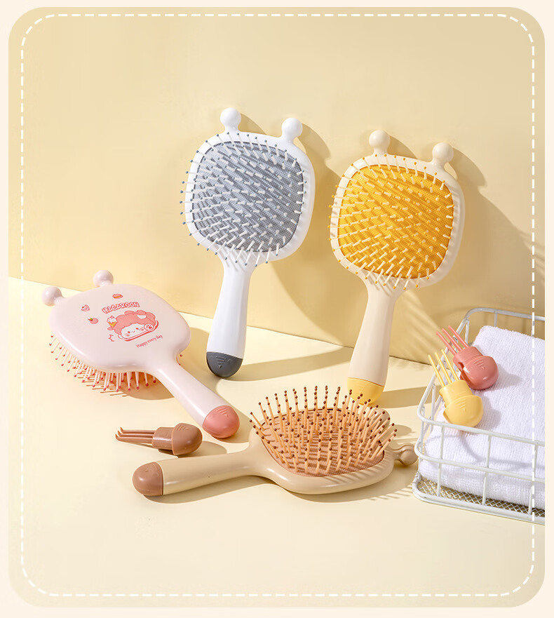 Fanyejia Scalp Massage Air Cushion Comb for Women, Long Hair Styling Comb for Curly Hair, Airbag Comb for Student Dormitory Use 10
