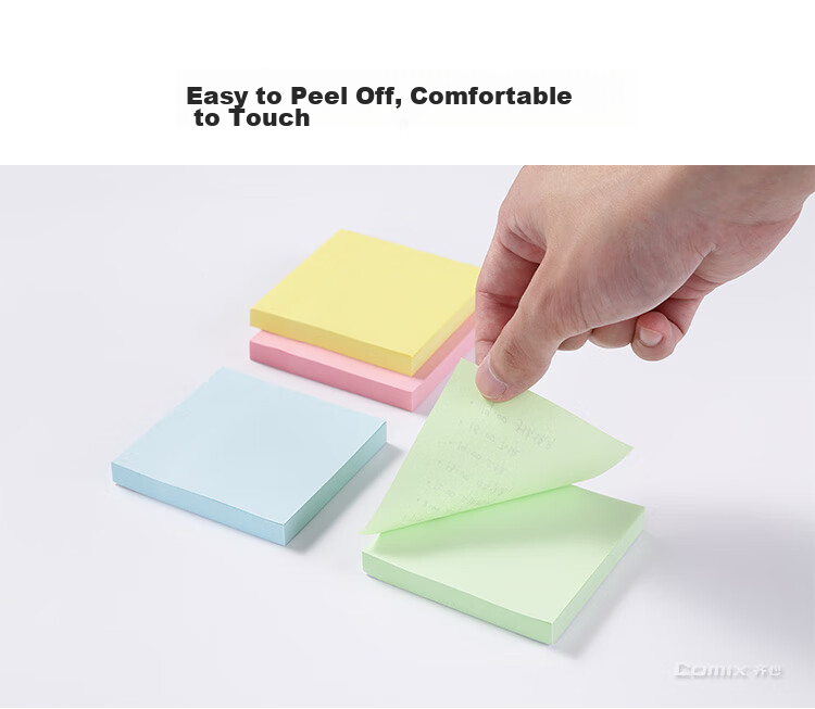COMIX Sticky Notes/Notepad/Pad/Note Pads (76x76mm), 12 Books/1200 Sheets, D6002, Random Color 5