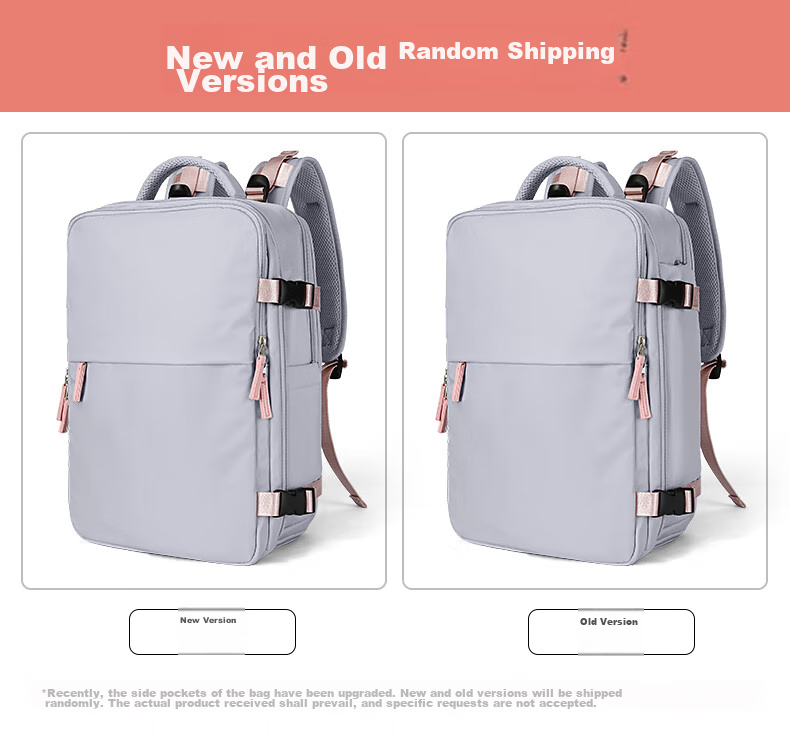 Landcase Backpack for Women, Large Capacity Short Trip Travel Bag, Business Laptop Bag, Lightweight Luggage Bag for Travel, 1638 Light Purple 1