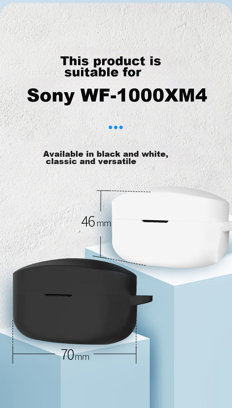 Masentek Earphone Protective Case for Sony WF-C710N Bluetooth Earbuds TPU Soft Silicone Storage Cover Shockproof Transparent 3