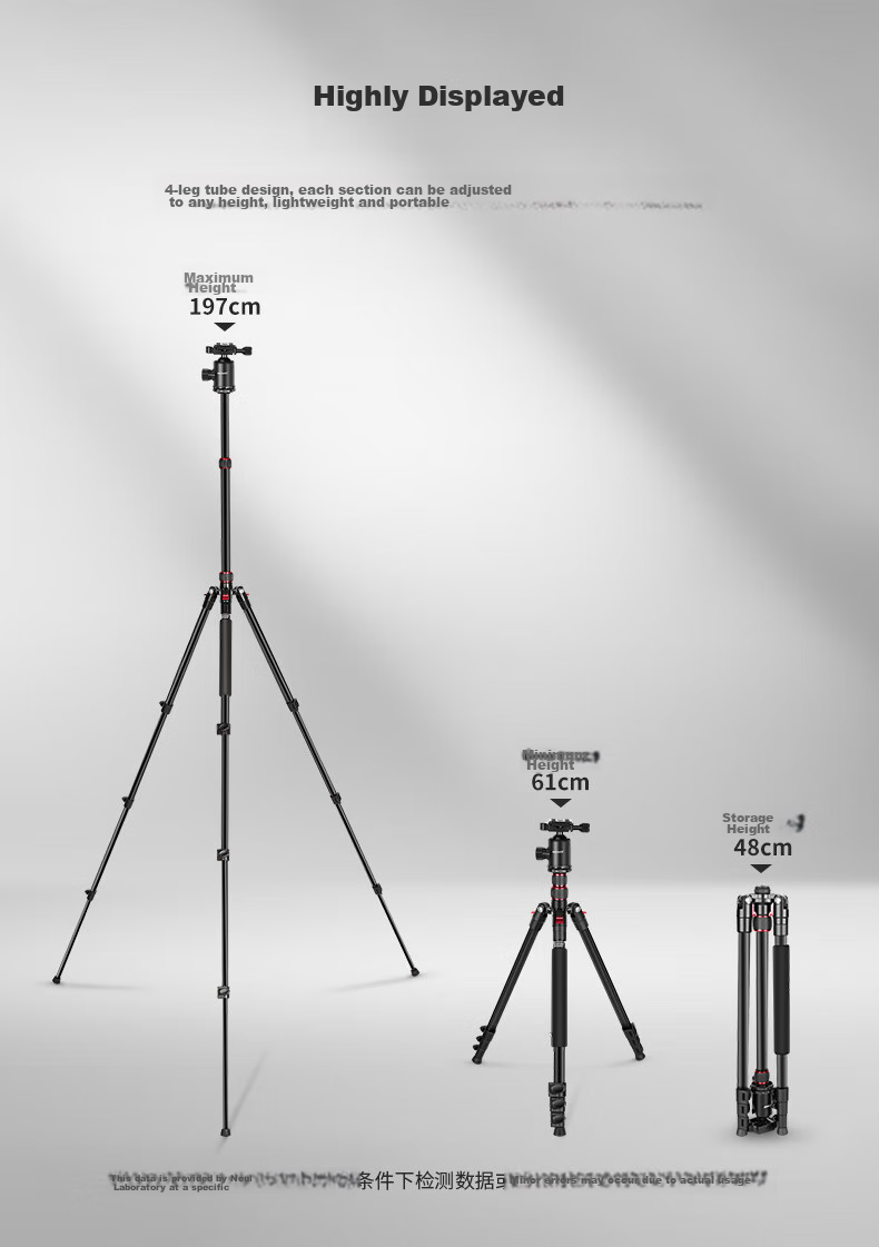 NEEWER Aluminum Alloy Tripod Portable 2-Section Center Column with Phone Clamp for Mirrorless And DSLR Cameras, Travel Tripod Inverted Panoramic Ball Head Ultra-Light Tripod TP77 9