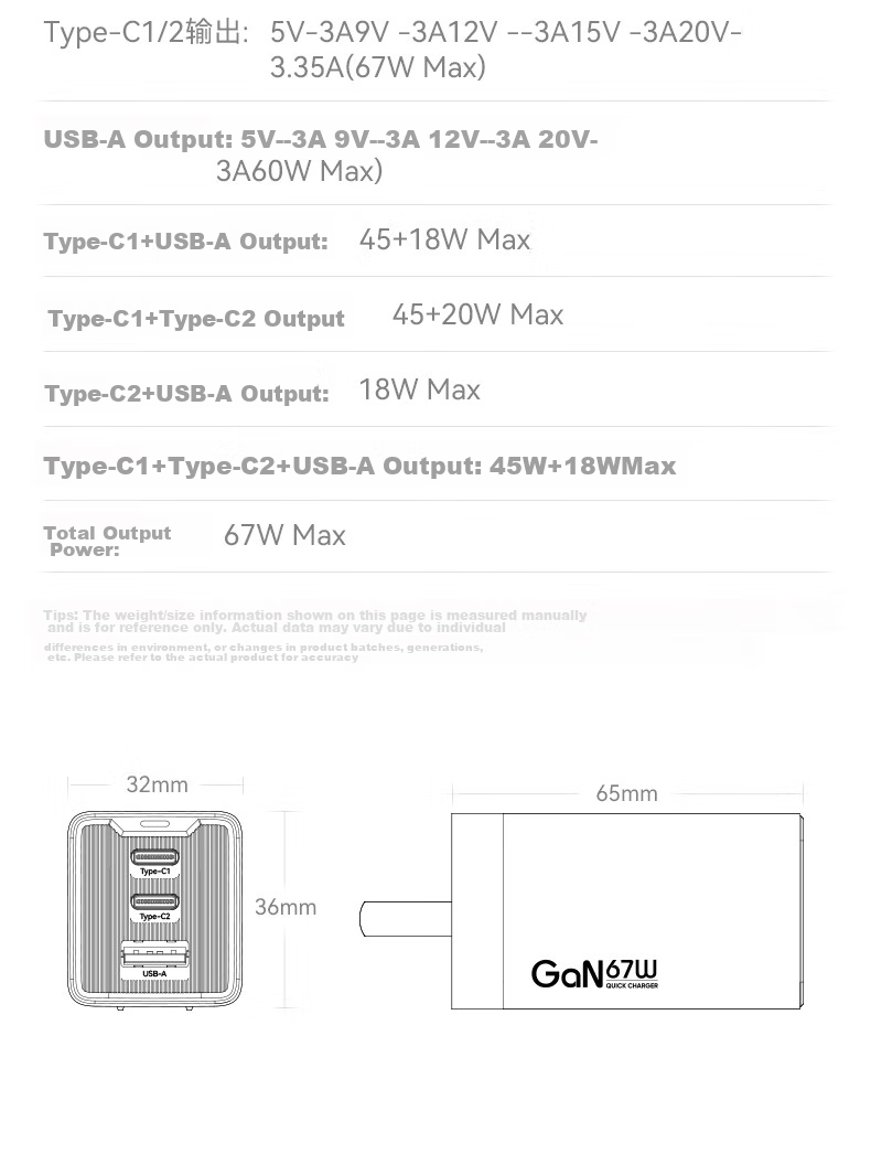 BIAZE 67W Gallium Nitride Charger, Type-C Data Cable Set, Fast Charging Head, Compatible with Apple IPhone 18/17/16/15, Huawei, DJI, MacBook Pro Laptops 15