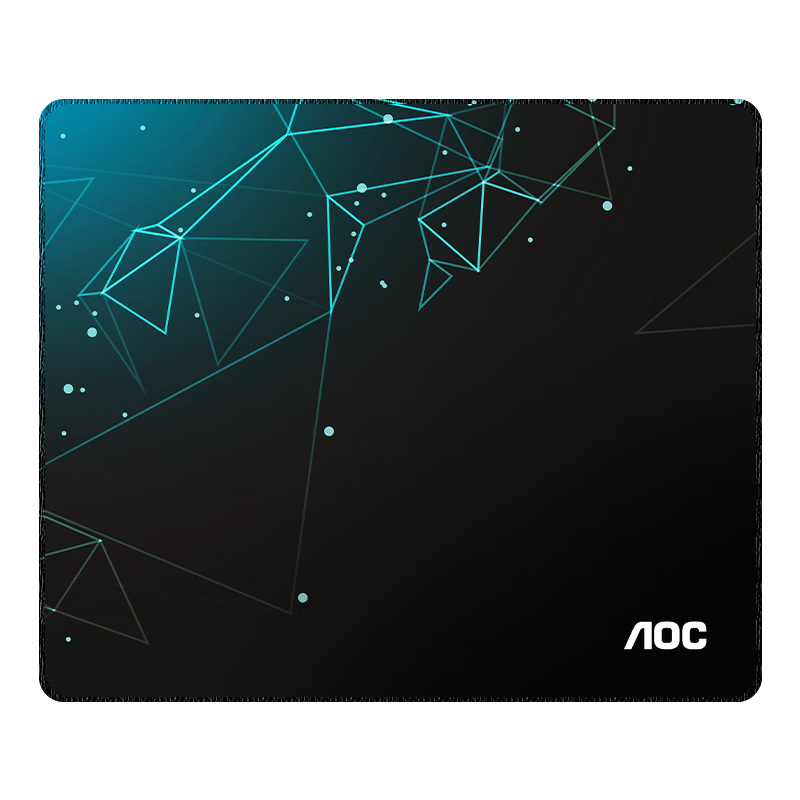 AOC Gaming And Office Mouse Pad, Medium Size, 300*250*3mm, for Office Keyboard And Computer Desk, M102/93 Geometric Blue And Black Color