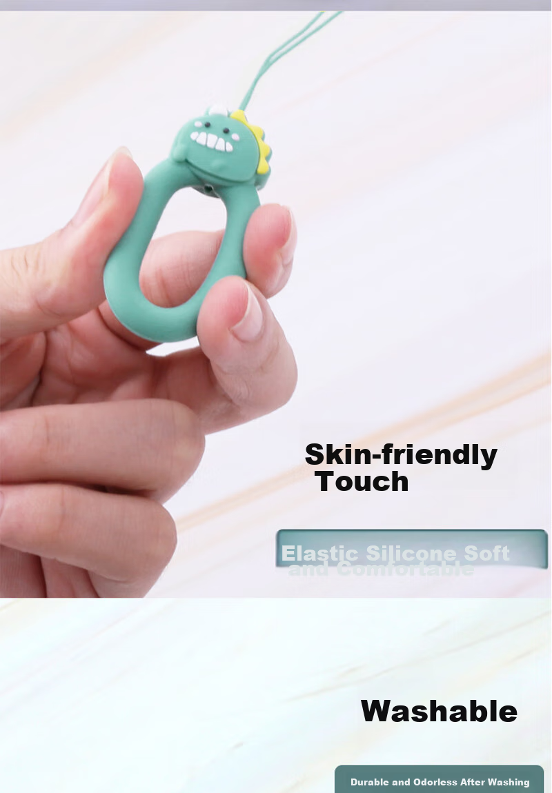 ESCASE [Single Pack] Phone Lanyard Camera Wallet USB Drive Key ID Card Pendant Apple IPhone XR/XS Max Etc. Silicone Soft Small Dragon ES-XR2 Pink 3