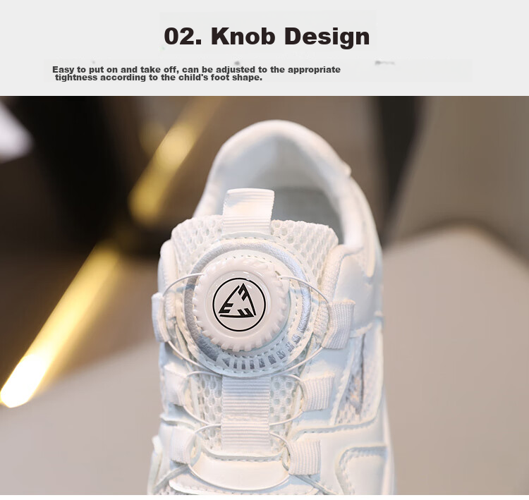 Warrior Children's Shoes, Mesh Upper White Sneakers, Sandals, Button Sports Shoes, Casual Shoes, Skateboard Shoes, WZ(CL)-0347, White, Size 35 11