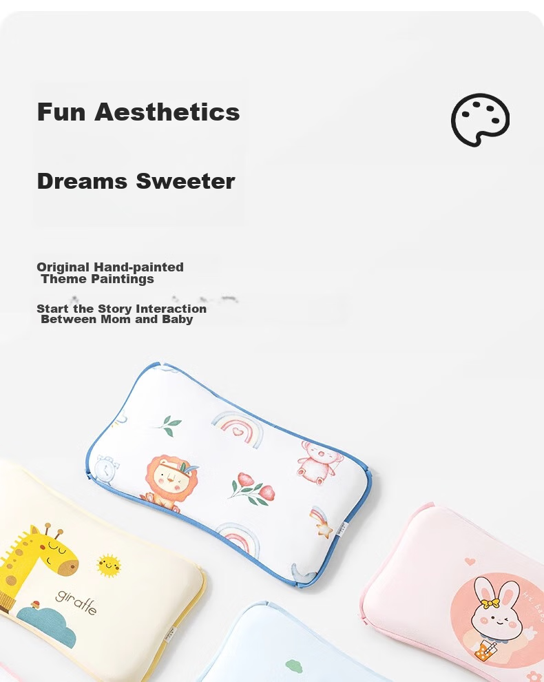 Beitaisi Cloud Pillow, Baby Pillow for 0-1 Year Olds, Sweat-Absorbing Breathable Gauze, Ten-Layer Pleated Fabric, Anti-Colic Pillowcase, Dreamy Floral Patter 17
