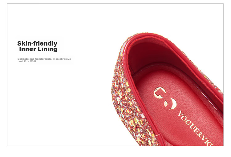 Josiny Elegant Wedding Shoes, High Heels for Women, Chinese-Style Wedding Shoes to Match Dresses, Qipao, Toasting without Fatigue, Red, Size 35 12