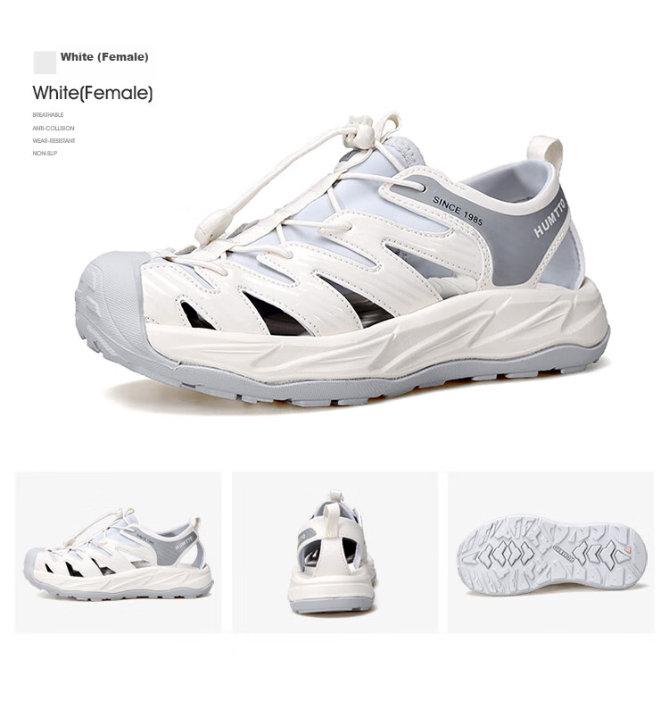 HUMTTO Outdoor Sports Sandals for Women, Closed-Toe Beach Shoes, Quick-Drying Water-Friendly River Tracing Shoes, White, Size 40 10