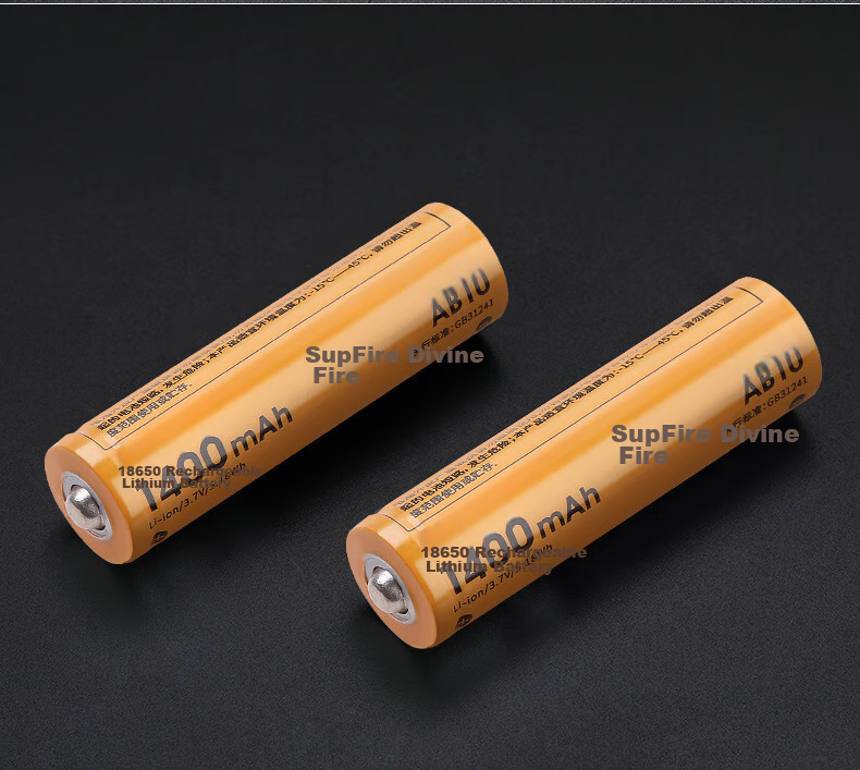 SupFire 18650 Lithium Battery, LED High-Intensity Flashlight AB10 Battery, Rechargeable, 3.7/4.2V, Bright Battery 11