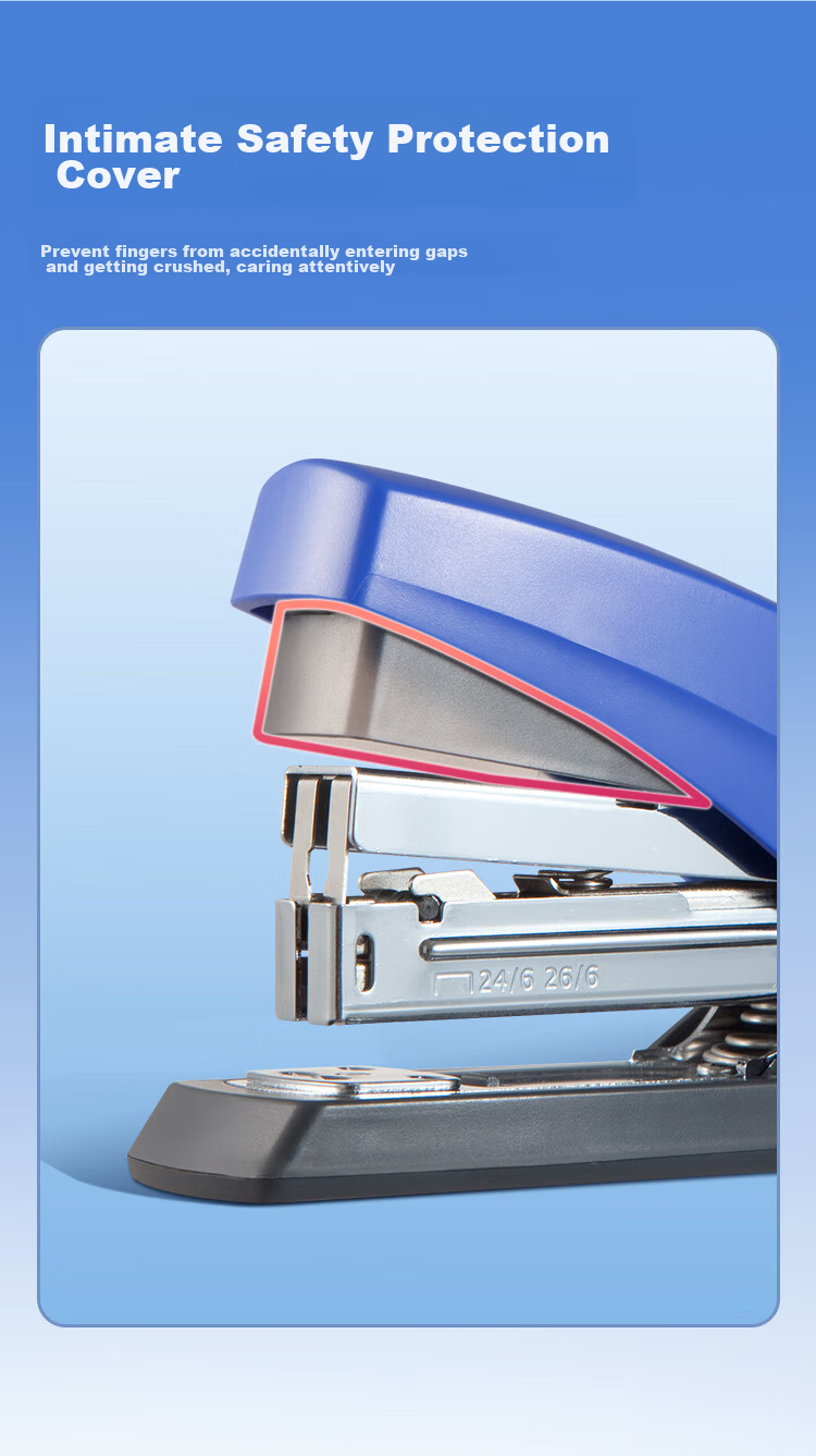 COMIX 12# Office Labor-Saving Stapler 3-Piece Set (Stapler, Staples, Staple Remover) Office Supplies Compatible with 24/6, Free 640 Blue Staples Included EB3019 3