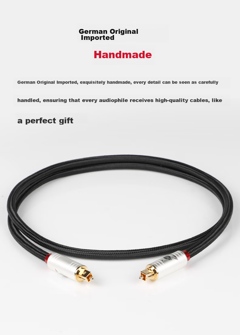 JIB Audiophile Digital Optical Fiber Audio Cable, Optical Square to Optical Square Connector, 5.1 TV DVD Amplifier Projector Speaker Home Theater Connection Cable BB-101 Meter 9