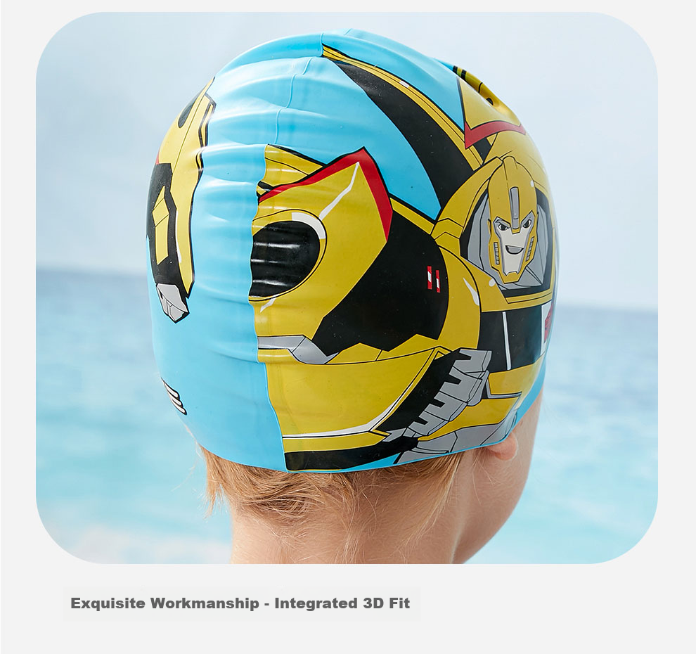 ZOKE Children's Swimming Cap, Silicone Waterproof Hair Protection And Ear Protection, Anime Cartoon Transformers Style, Boys' Swimming Equipment, 621603219 8