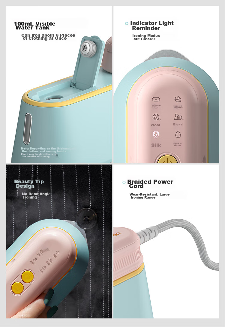 DAEWOO [Travel Portable] Handheld Garment Steamer, Home Ironing Machine, Steam Iron, Travel Portable Small Sterilizing Ironing Machine HI-029PRO Macaro 30