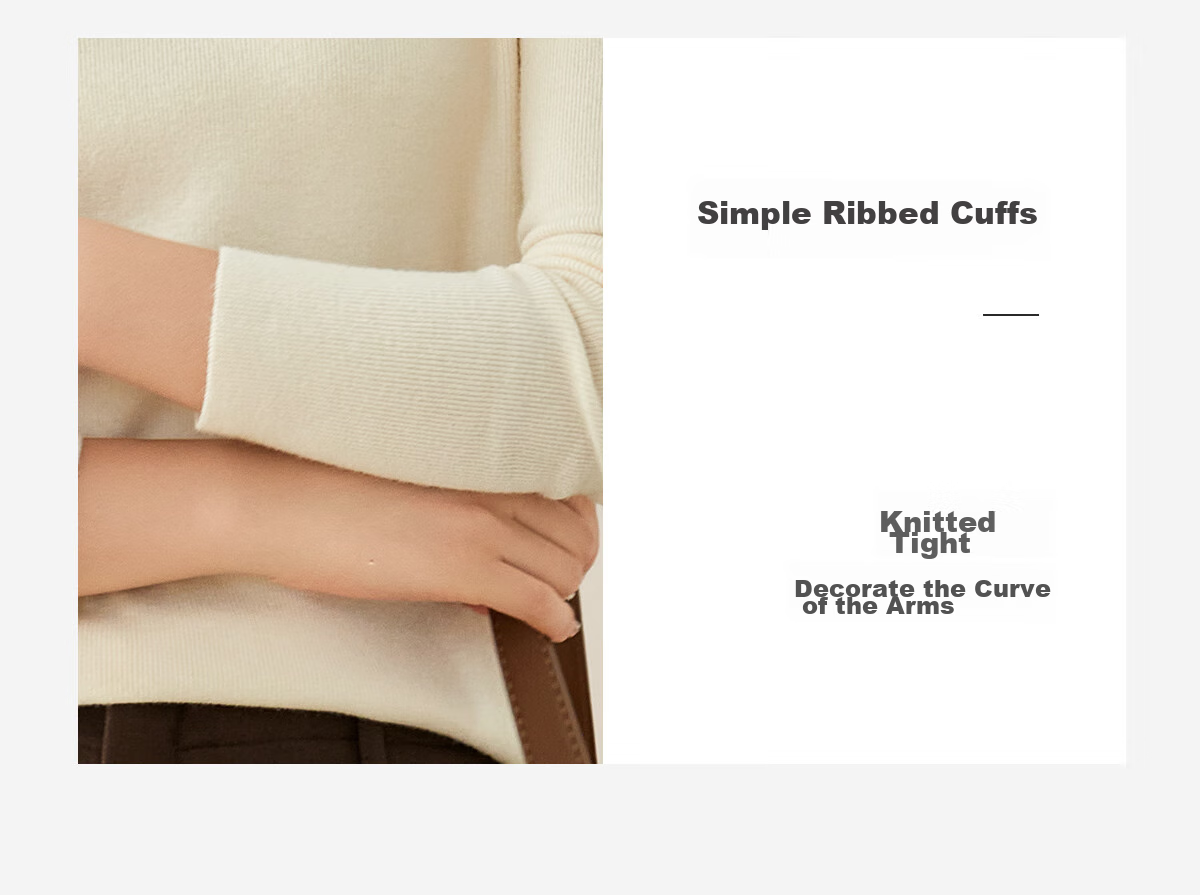 Taxiang Women's Semi-Turtleneck Knit Sweater, Autumn And Winter Inner Layering Solid Color Slim-Fit Pullover Sweater T143Z3040 12