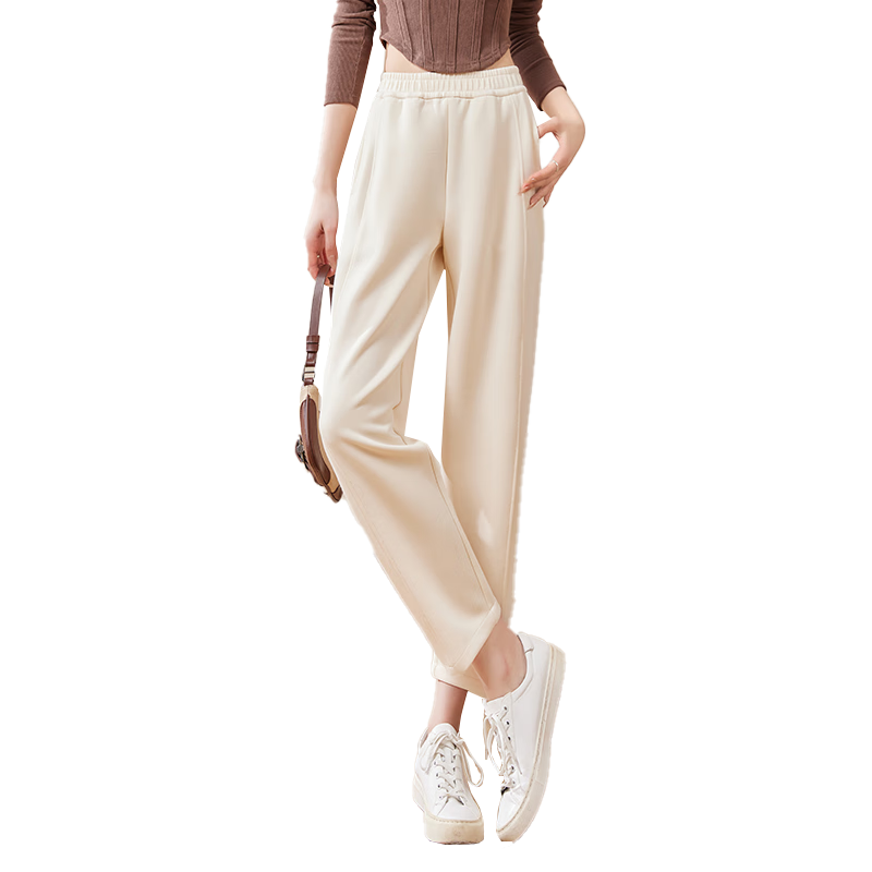 Chushen Women's Casual Pants, Fashionable And Versatile, High-Waisted Loose-Fitting Slimming Nine-Point Harem Pants, Grandma Pants S141K2005