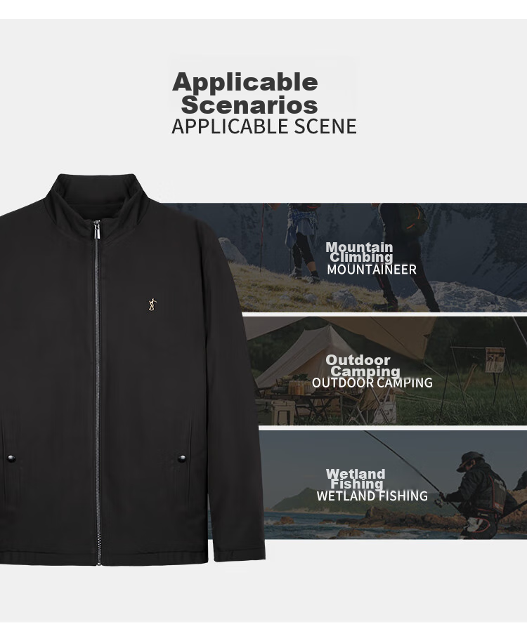 TRIES Men's Padded Jacket, Autumn And Winter Warm Embroidered Coat, Thick Windproof Stand-Collar Cotton Outerwear for Me 8