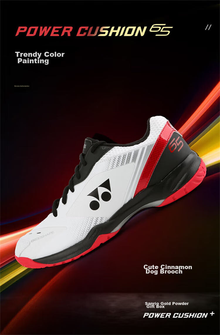 YONEX YONEX Badminton Shoes SHB65X4EX Unisex Shock Absorption Durable Sports Shoes White Size 37 1