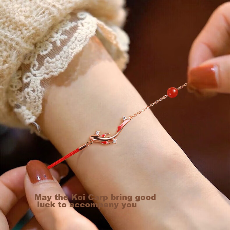 Zhenshangyin Chinese Gold Peace Buckle Silver Bracelet for Women, Chalcedony Beaded Bracelet, Mid-Autumn Festival Gift, Birthday Present for Girlfriend Or Mother, S925 9