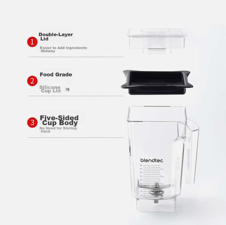 Blendtec Home High-Speed Blender Multifunctional Food Processor with Physical Heating, 1560W Touch Control, 650ml, Black 8