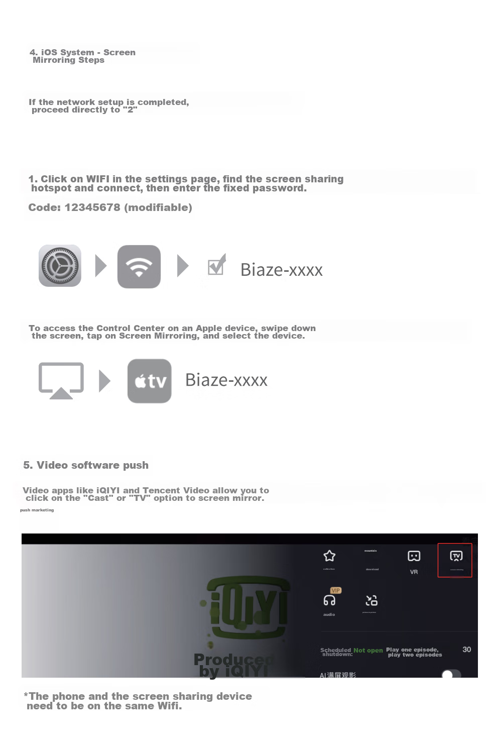 BIAZE Wireless Screen Mirroring Device for Mobile Phones, 4K HD Decoding HDMI Audio And Video Synchronization Transmitter, Compatible with Apple, Android, Huawei Phones, Computers for Connecting to TVs, Monitors, And Projectors 41