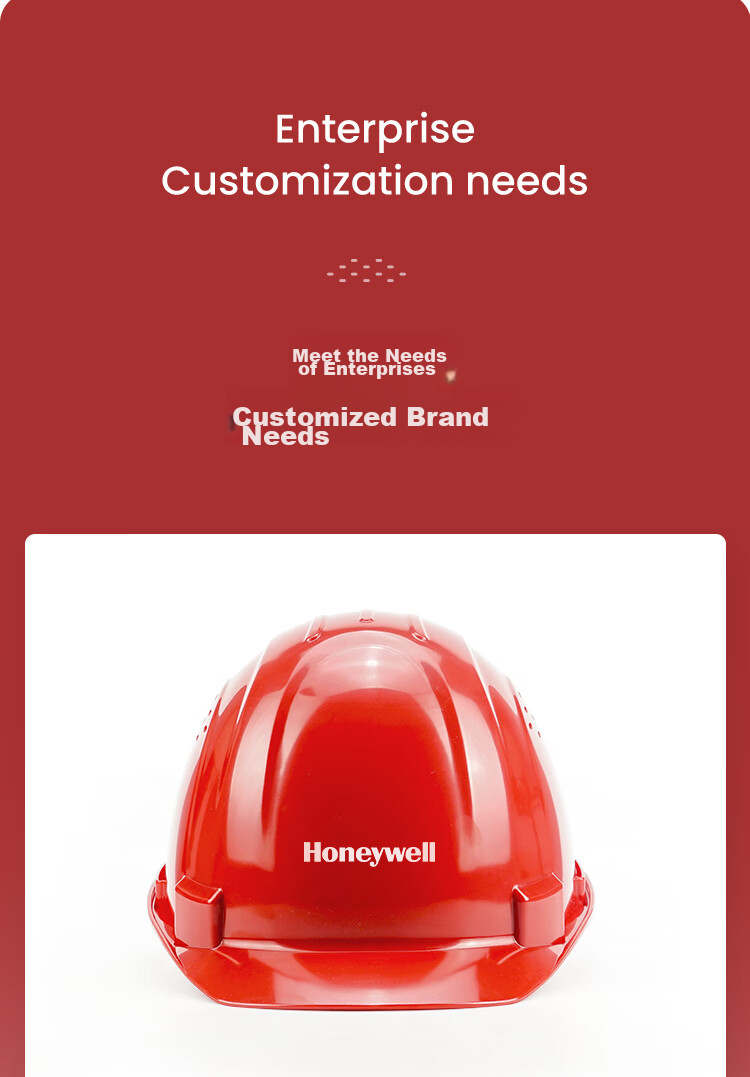 Honeywell Safety Helmet H99S, Pure ABS Material, Construction Site Hard Hat, Advanced Leadership Technology Anti-Smashing Impact-Resistant, Breathable Ventilation Holes, Red, 1 Piece 10