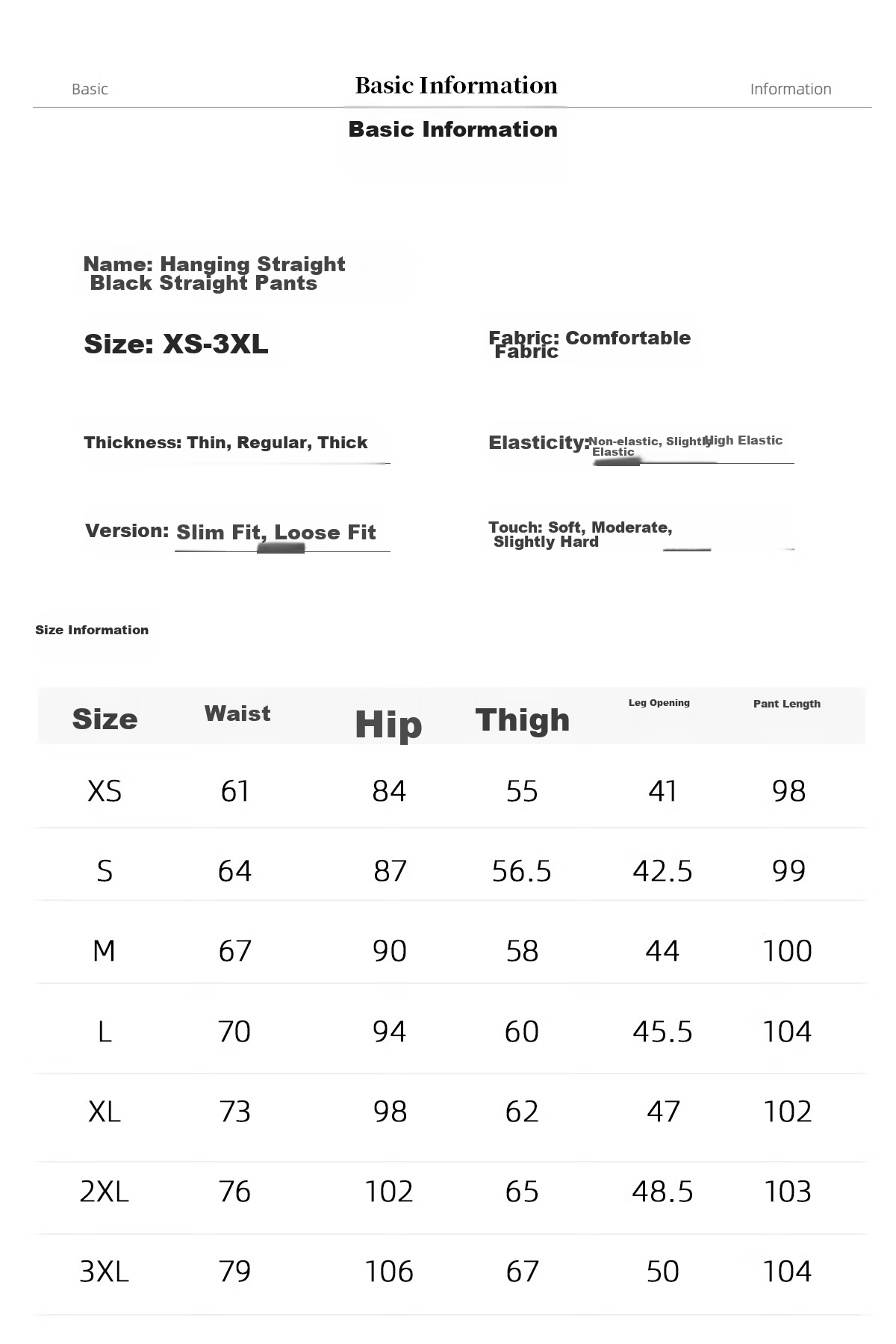 Chushen Women's High-Waisted Wide-Leg Pants, Black Casual Trousers with Draping Effect for Slimming, S137K5866, Size XL 10