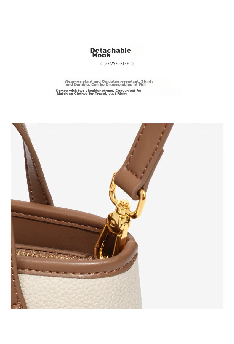 Viney Women's Handbag, Cowhide Bucket Bag, Light Luxury Crossbody Tote Shoulder Bag, Practical Birthday And Mother's Day Gift for Mom 14