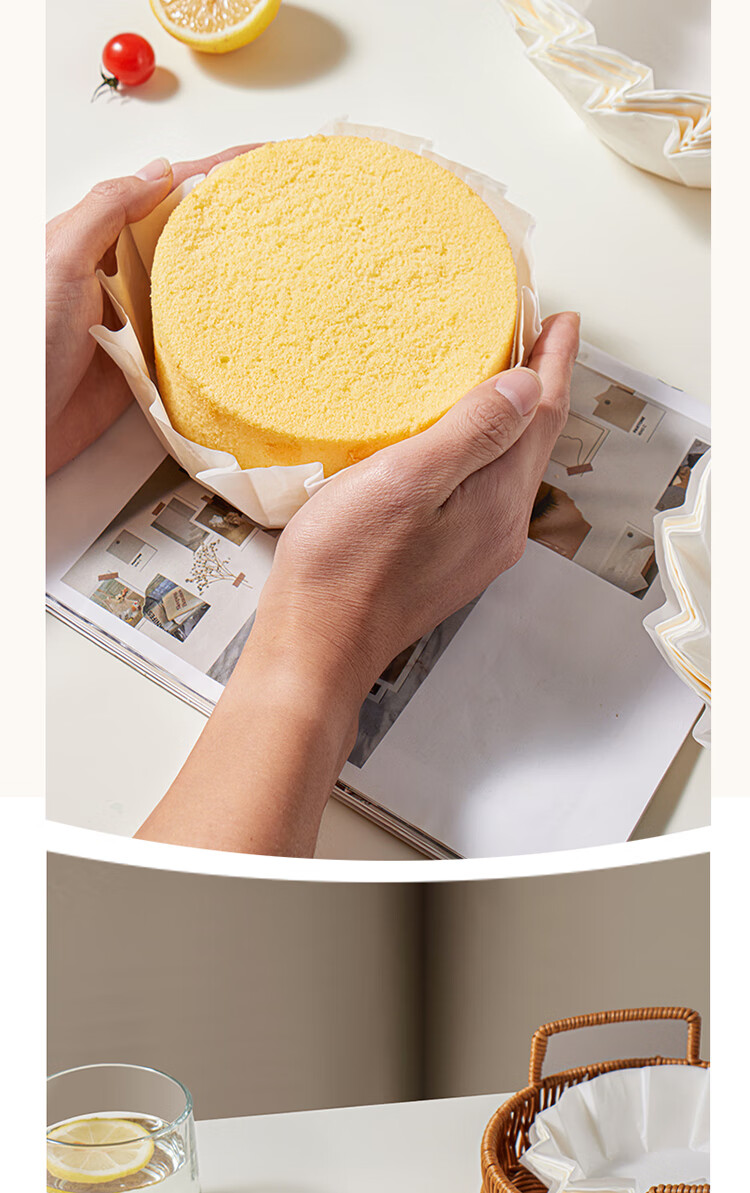 BJ Baskerville Parchment Paper for Desserts And Cakes, 6-Inch Baking Mold Liner, Oil-Proof Paper, Non-Folding, 50 Pieces 4