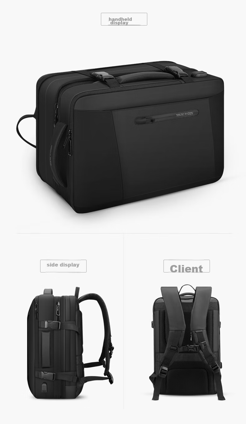 MARK RYDEN Backpack, Double Shoulder Bag, Large Capacity Travel Laptop Bag, Notebook 17.3-Inch Business Bag, Expandable Capacity, Gift-Giving 20