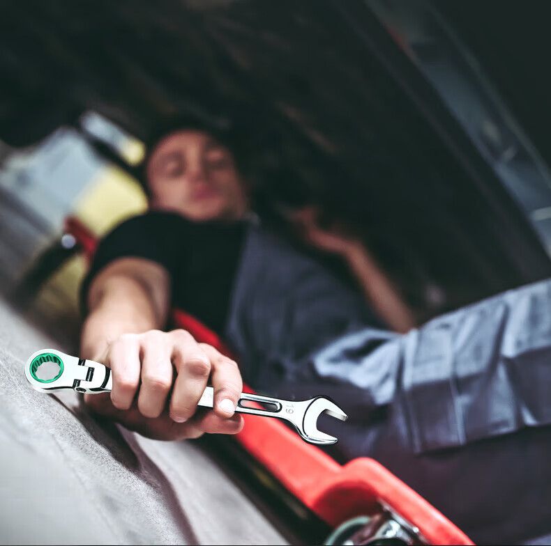 LAOA LA150510 Adjustable Ratchet Wrench Dual-Use Quick Open-End Wrench 10mm 8