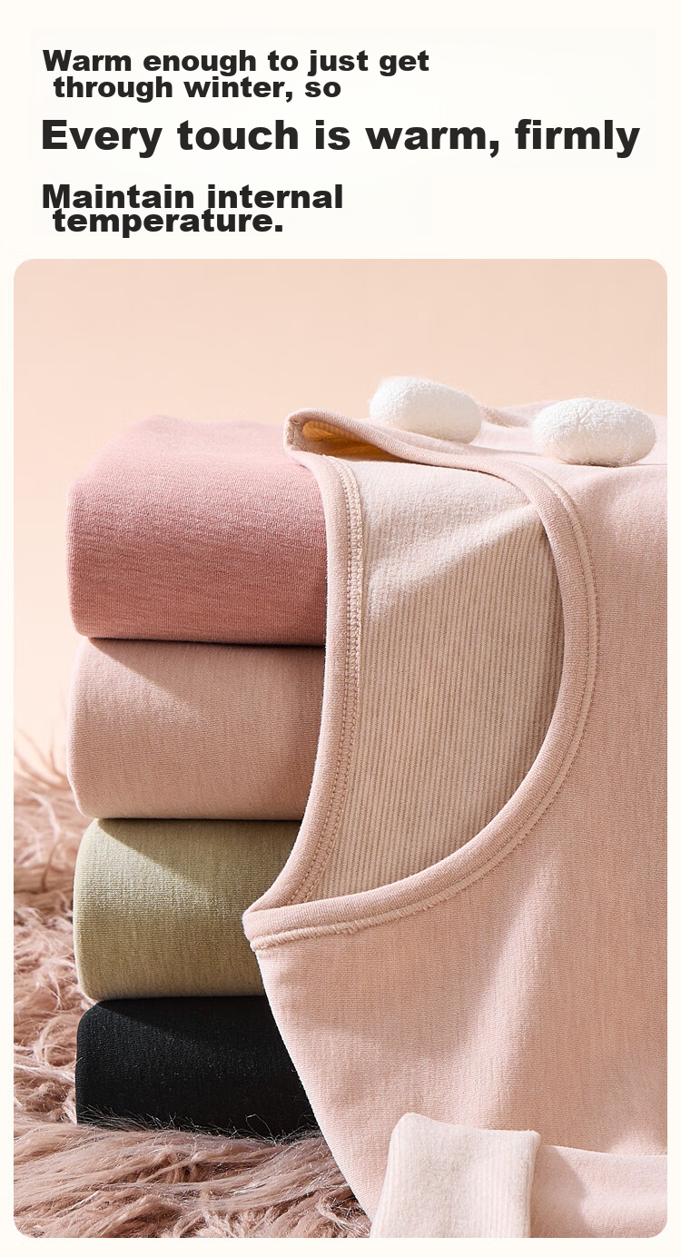 Dushiliren 26 New Thermal Underwear for Women, German Velvet Modal Heat-Generating Cashmere Silk Set, Thickened Autumn Top And Pants, Winter Seaso 11