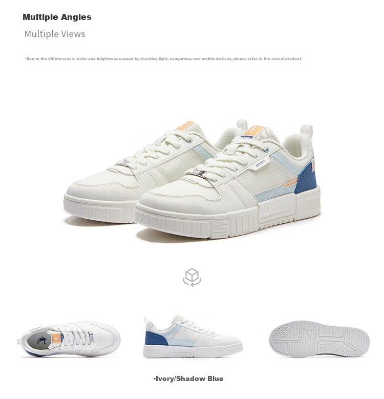 QIAODAN Men's Sneakers, Autumn New Style Mesh Casual Shoes, Thick-Soled Height-Increasing White Shoes, Athletic Footwear for Me 23