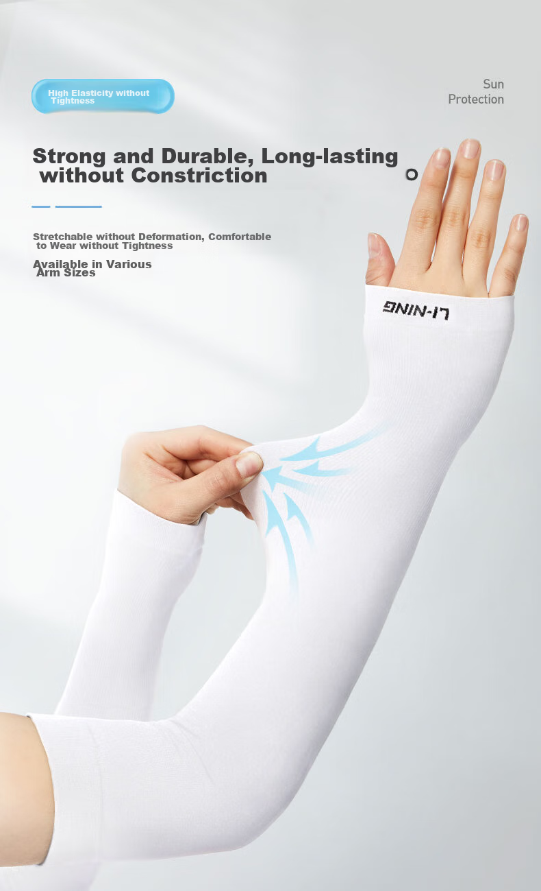 Li-Ning Ice Silk Sun Protection Arm Sleeves for Men And Women, UV-Resistant Cooling Arm Covers, Cycling Arm Guards 7