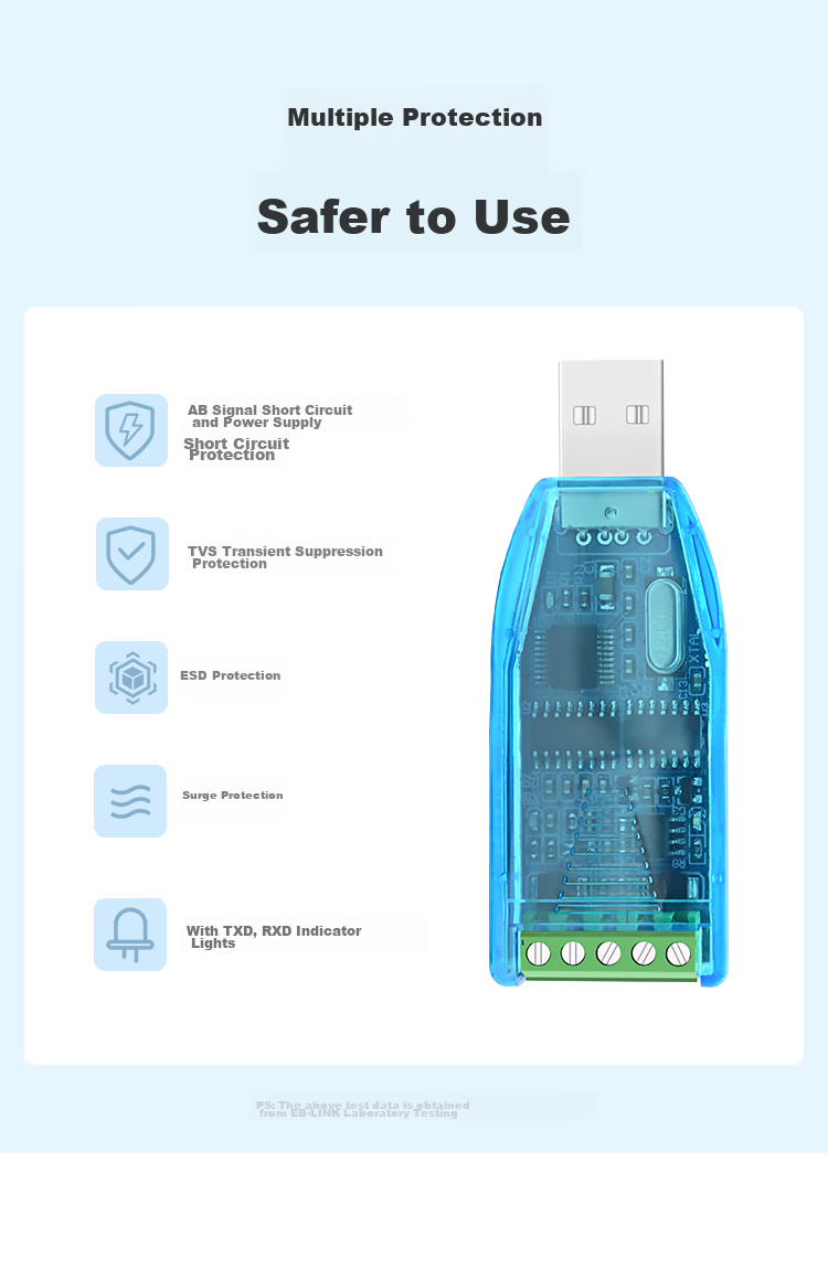 EB-LINK USB to 485/232 Converter, Nine-Pin Serial Data Cable, Computer COM Port Debugging Module, Communication Cable Adapter 4