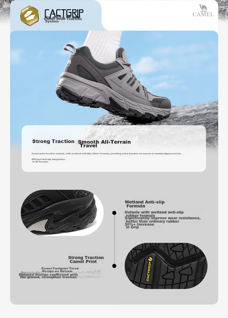 CAMEL Summer Breathable Outdoor Hiking Shoes for Men And Women, Trail Running Sports Trekking Footwear 2