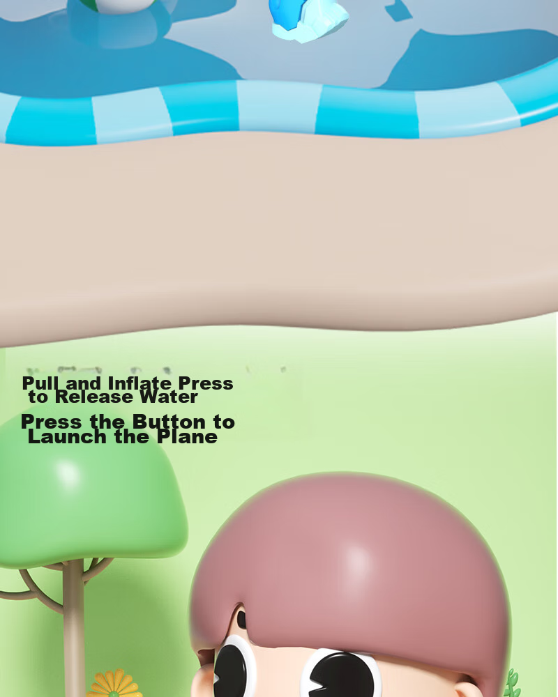 Aichiyu Kids Prank Double-Sided Front and Back Water Gun Splash Spraying Toy Water Gun for Boys and Girls 2