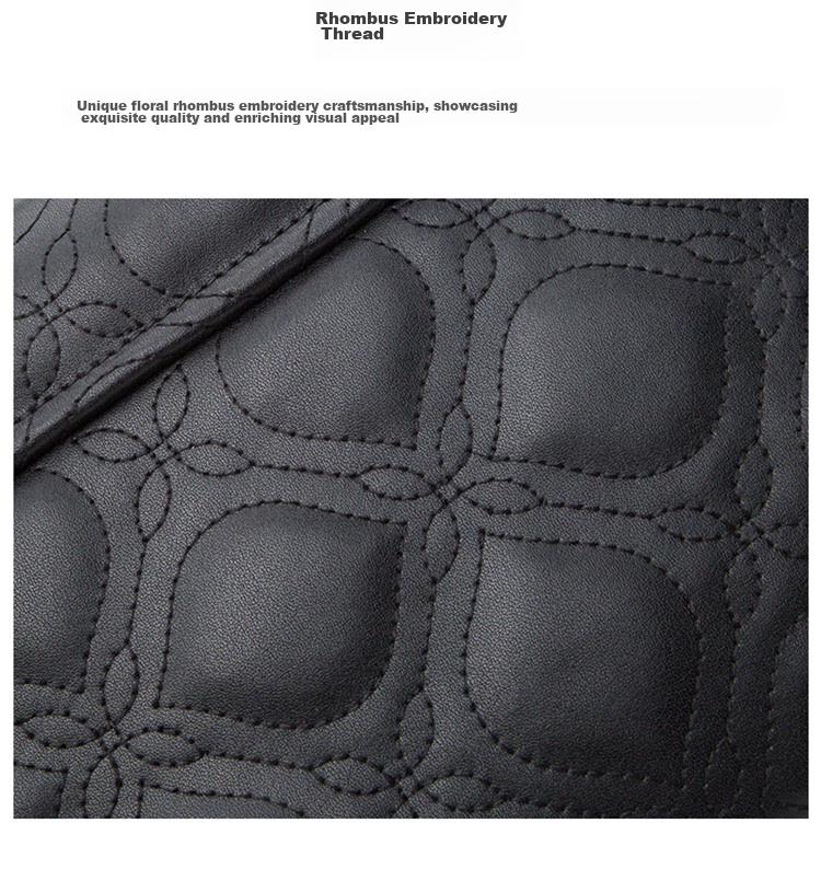 HONGU Ladies Handbag, Fashionable Diamond Pattern Chain Shoulder Bag, Cowhide Crossbody Bag, Small Square Purse, Birthday Gift for Girlfriend 8