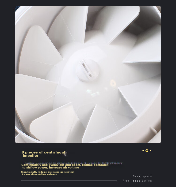 JINLING Duct Fan Exhaust Fan for Bathroom Ventilation, Kitchen Duct Extractor Fan, 6-Inch, DPT15-44 15