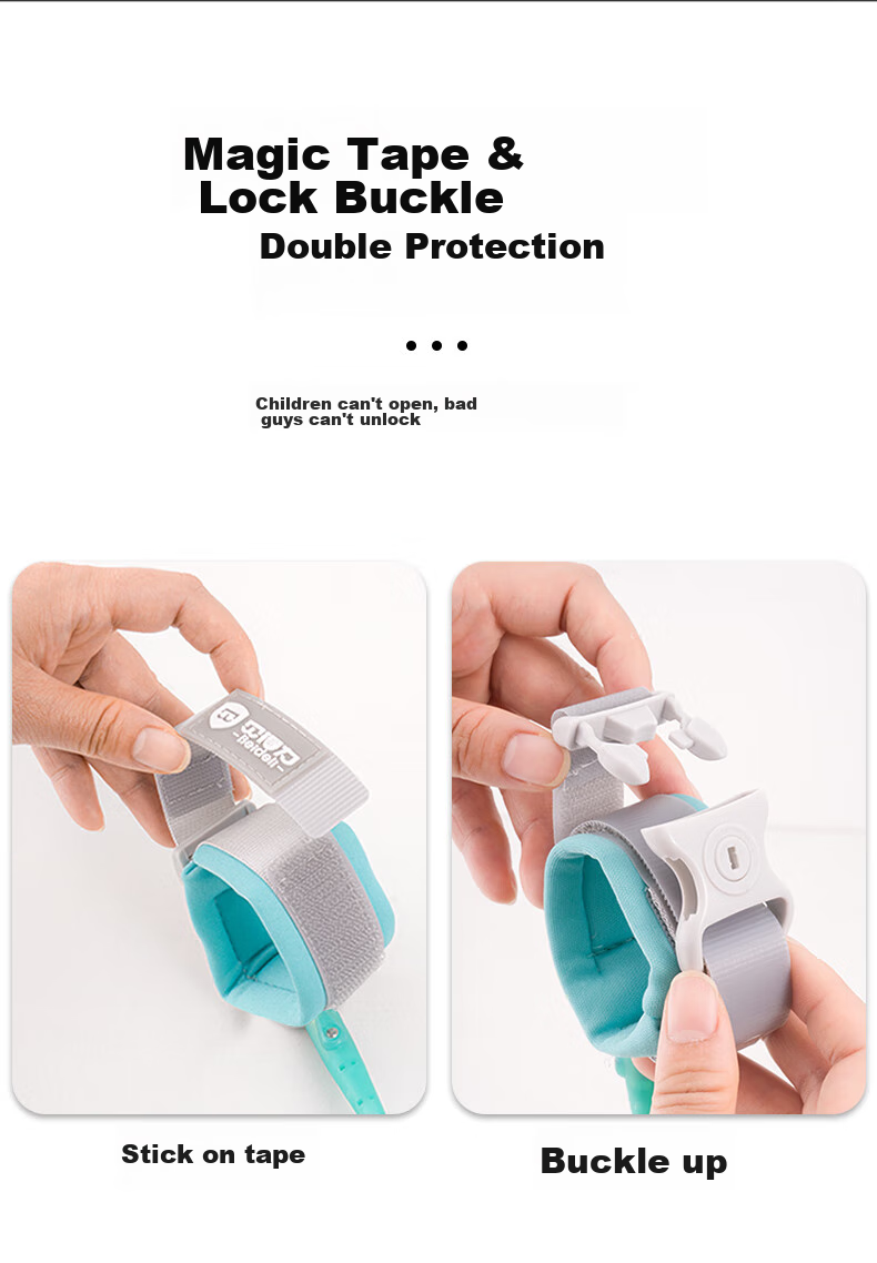 BEIDELI Anti-Lost Strap with Leash, Children's Outdoor Anti-Loss Rope, Baby Travel Anti-Lost Wristband, One-Key Unlock, Bingxin Orange 4