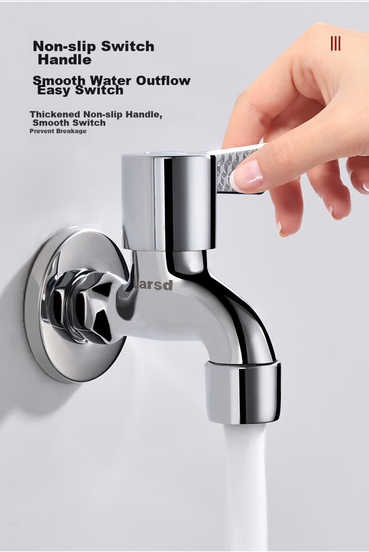 Larsd Mop Sink Faucet, Single Cold Quick-Open Tap, Extended Faucet for Mop Sink 9