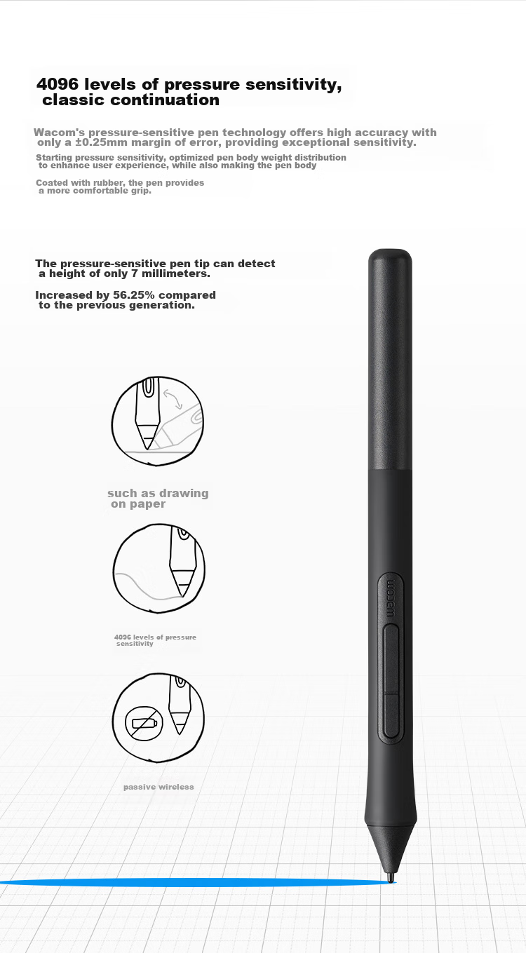 Wacom LP-1100 Pressure-Sensitive Pen CTL-4/6100/WL Digital Tablet Dedicated Original Accessory 3