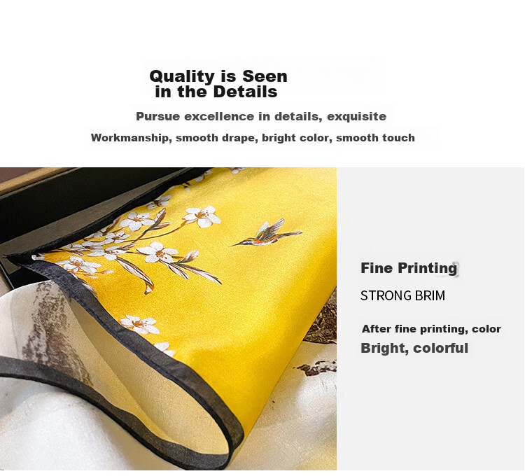 GLO-STORY Silk Scarf for Women, 53cm Mulberry Silk Small Square Scarf, French Vintage Versatile Neck Scarf, Gift Box Set WSJ334001 10