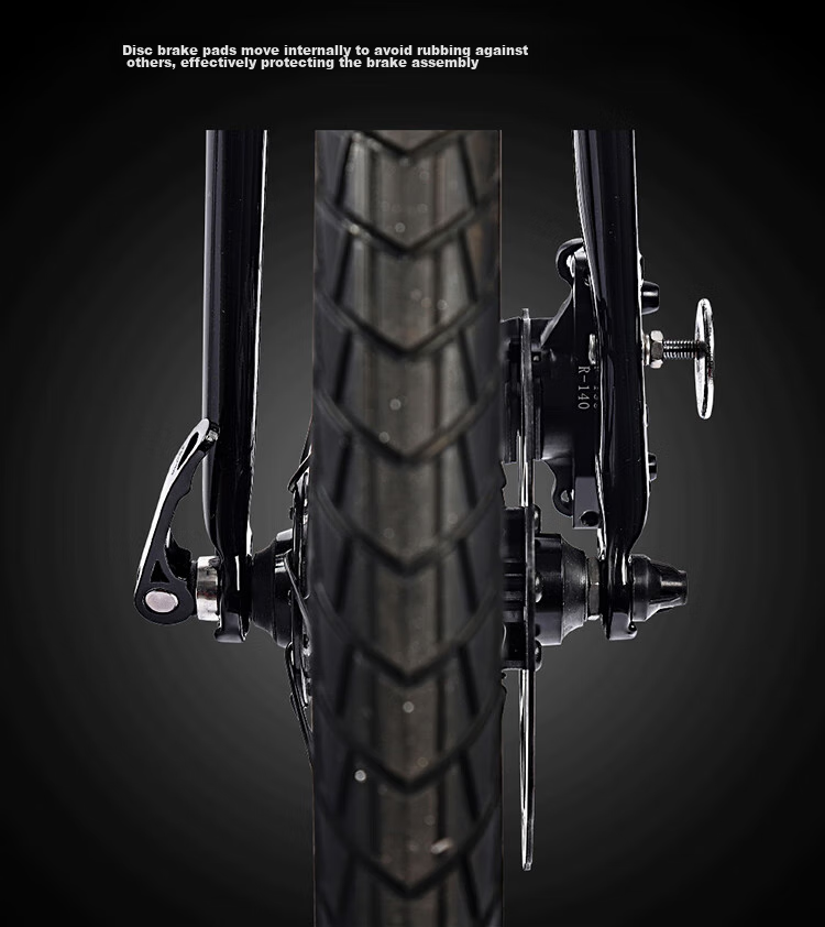 DAHON K-ONE Folding Bicycle, 20-Inch, 9-Speed, Ultra-Light Aluminum Alloy, Disc Brake, Sports Bike FKA091, Black 7