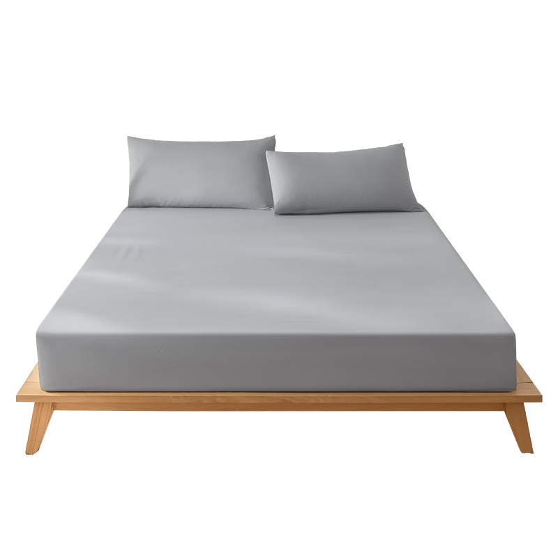 JD Jingzao Xiao Jingyan Fitted Sheet Class A First Grade 100g Brushed Soft Durable Bed Sheet Fitted Sheet Slate Gray 150x200cm